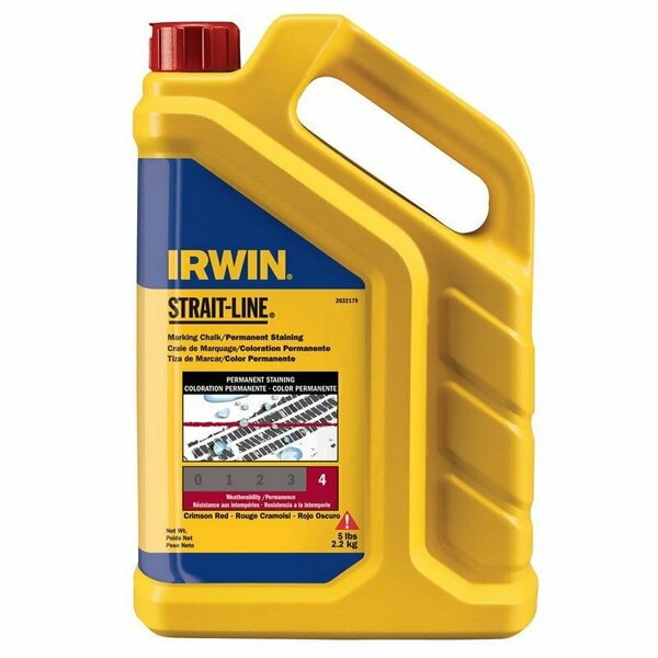 Irwin Strait-Line 4 lb Permanent Marking Chalk Crimson Red 4935525